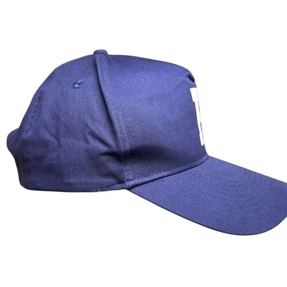 Vtg Initial Screenprinted P Hat Cap Snapback 90s Baseball Blue White Unisex Paul - Picture 3 of 11